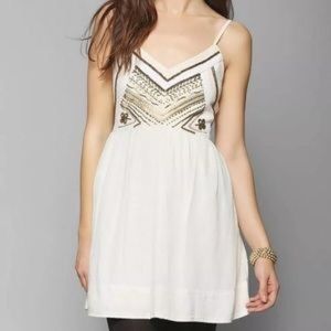 Urban Outfitters Ecoté Rowan Embellished fit and flare dress